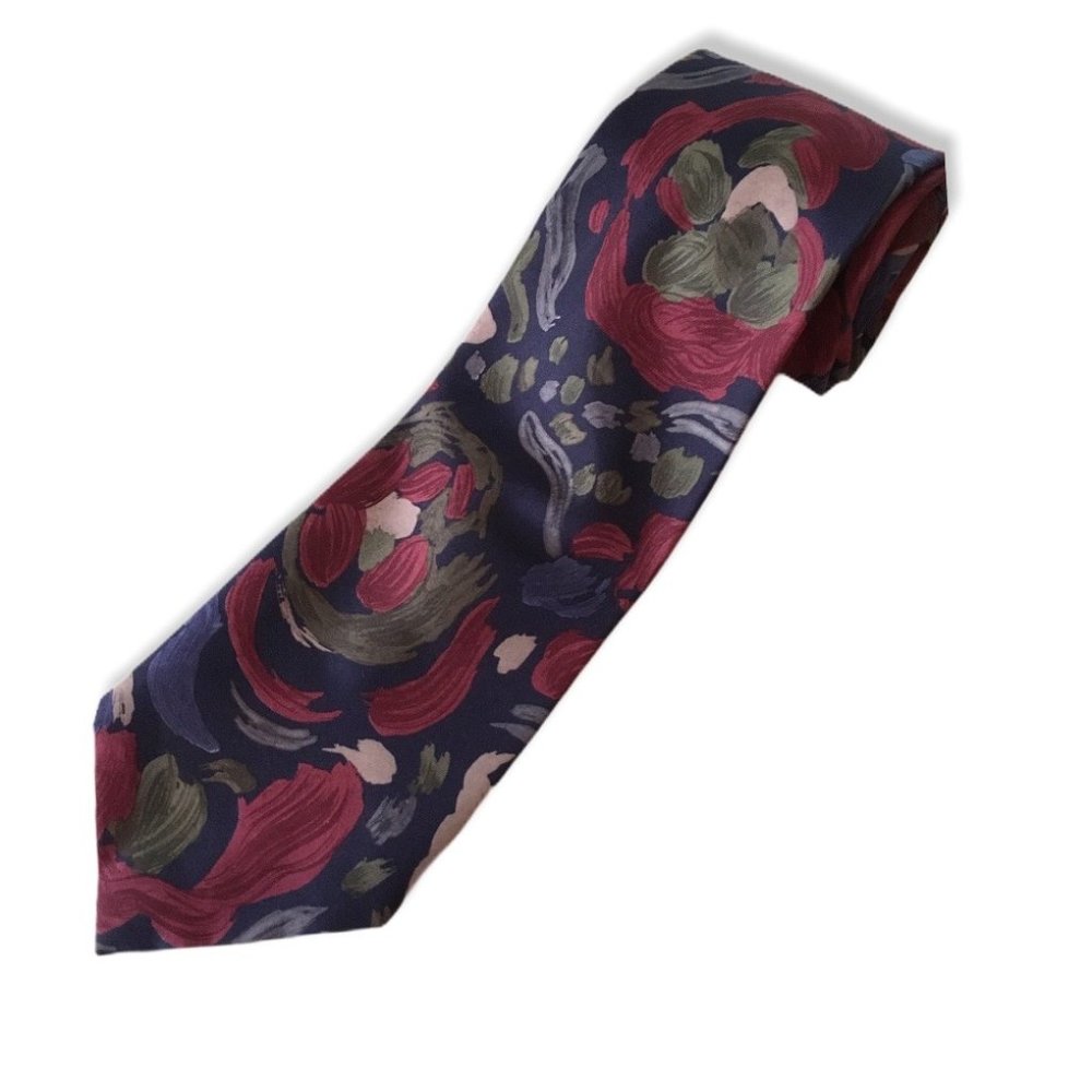 🌞3/25  Men's Tie Blue Abstract Geo Shapes